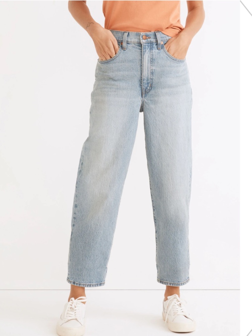 Madewell Balloon Jeans in Whistler Wash Size 29 80s Style - Picture 2 of 6